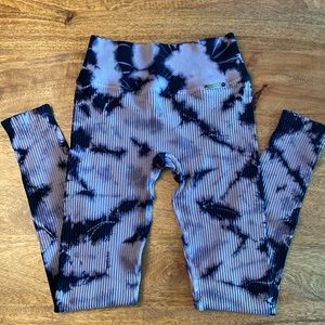 Bombshell tie-dye seamless leggings grey/black XS/S